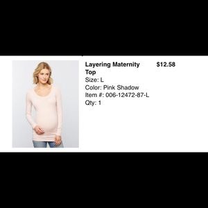 Long sleeve maternity top